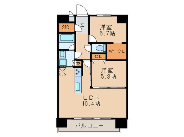 ラトゥール代官町EASTの物件間取画像